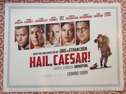 HAIL CEASAR! QUAD (30"x 40") ROLLED POSTER COEN BROTHERS JOSH BROLIN CLOONEY Movie posters