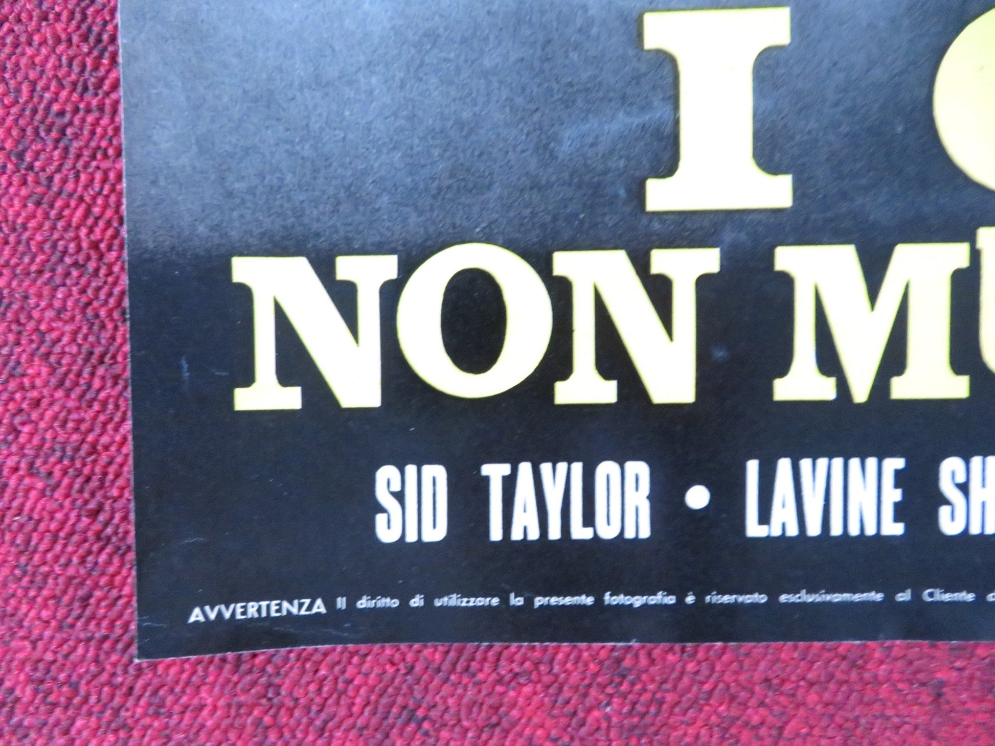 HAKUCHU NO BURAIKAN - A ITALIAN FOTOBUSTA POSTER SID TAYLOR LAVINE SHELTON 1961 Rendezvous Cinema Movie posters