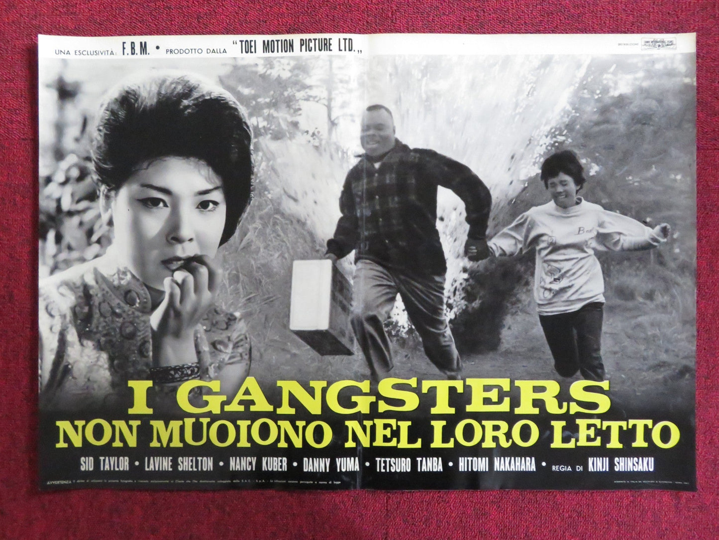 HAKUCHU NO BURAIKAN - B ITALIAN FOTOBUSTA POSTER SID TAYLOR LAVINE SHELTON 1961 Rendezvous Cinema Movie posters