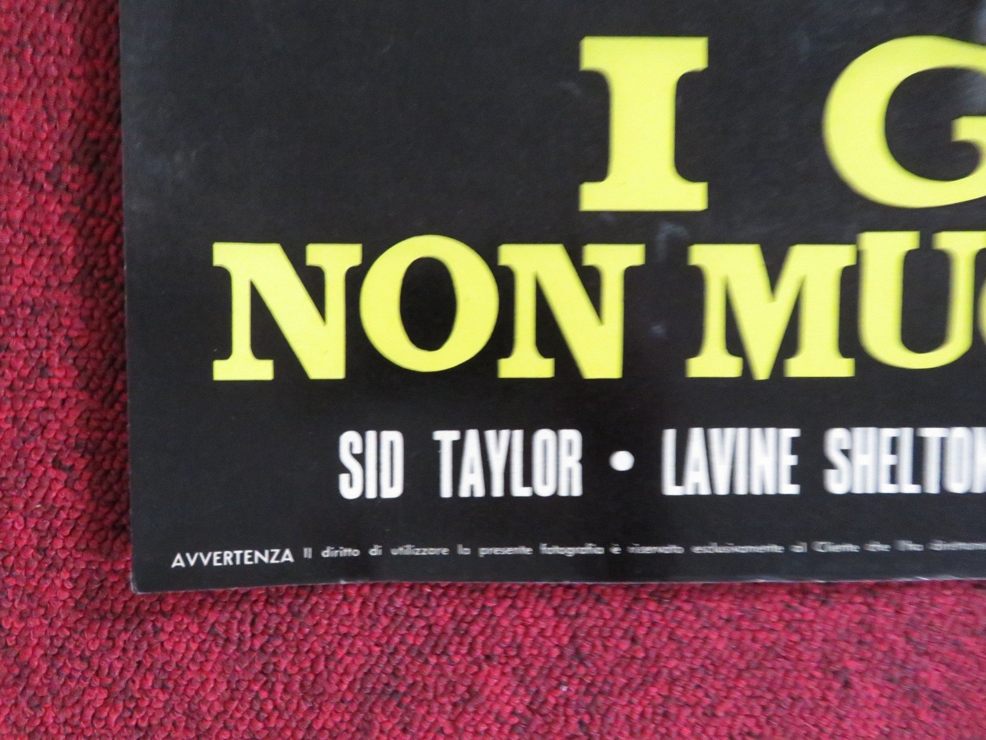 HAKUCHU NO BURAIKAN - E ITALIAN FOTOBUSTA POSTER SID TAYLOR LAVINE SHELTON 1961 Rendezvous Cinema Movie posters