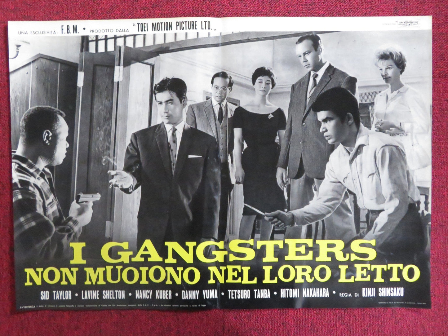 HAKUCHU NO BURAIKAN - F ITALIAN FOTOBUSTA POSTER SID TAYLOR LAVINE SHELTON 1961 Rendezvous Cinema Movie posters