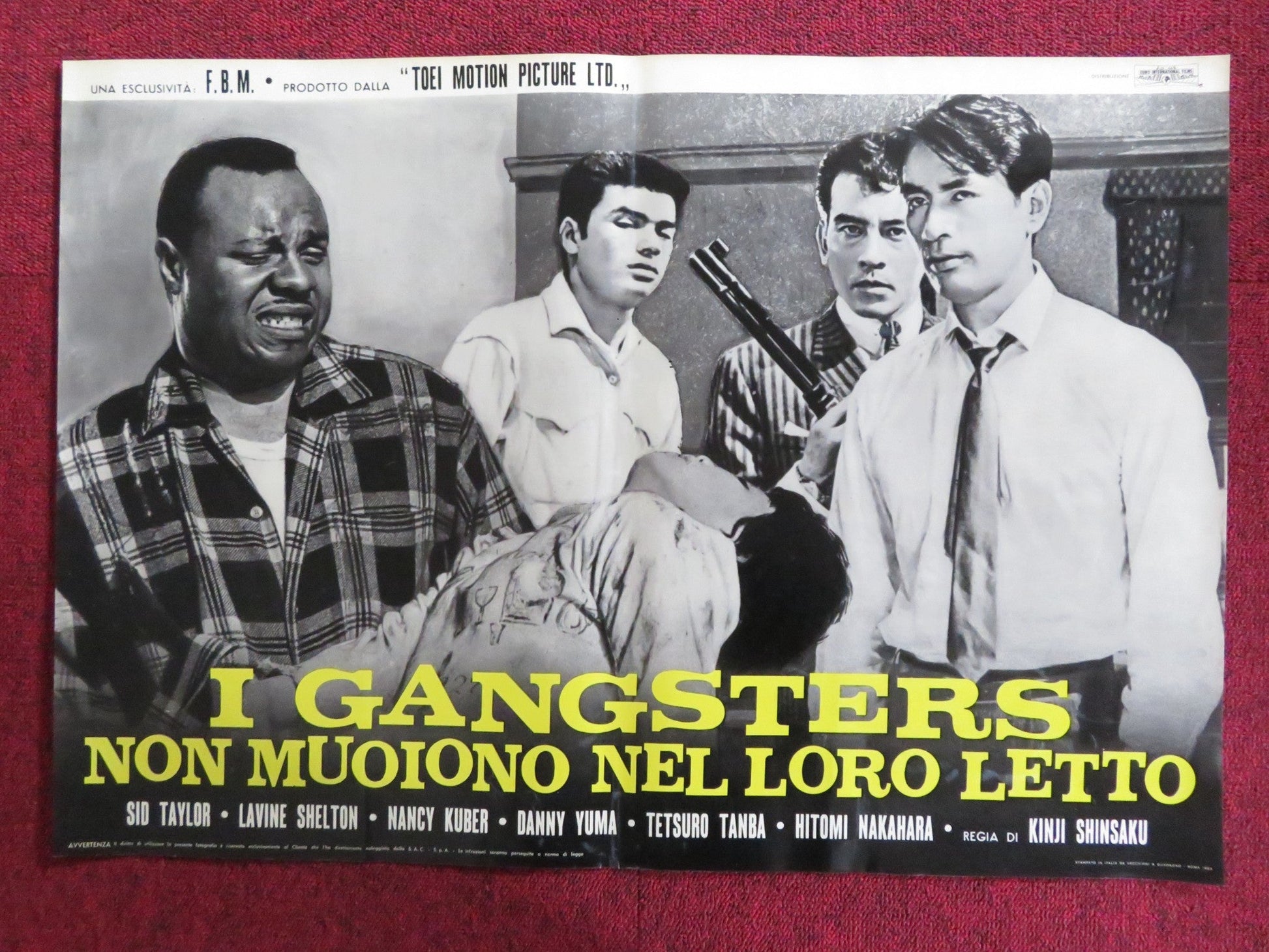 HAKUCHU NO BURAIKAN - G ITALIAN FOTOBUSTA POSTER SID TAYLOR LAVINE SHELTON 1961 Rendezvous Cinema Movie posters