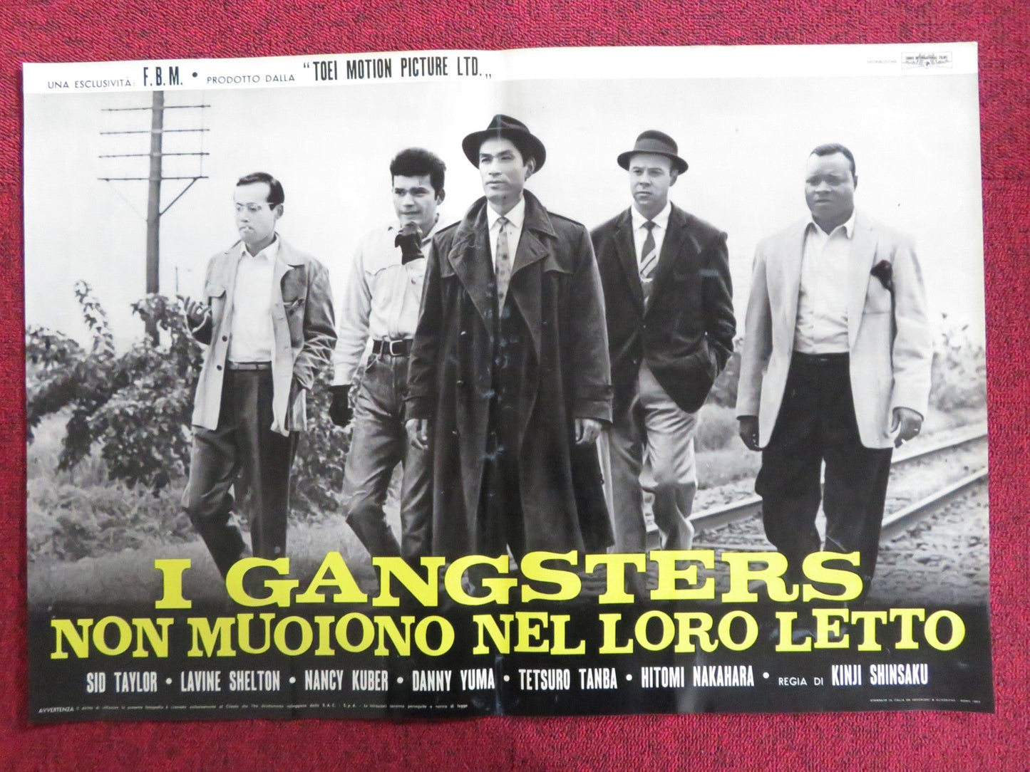 HAKUCHU NO BURAIKAN - H ITALIAN FOTOBUSTA POSTER SID TAYLOR LAVINE SHELTON 1961 Rendezvous Cinema Movie posters