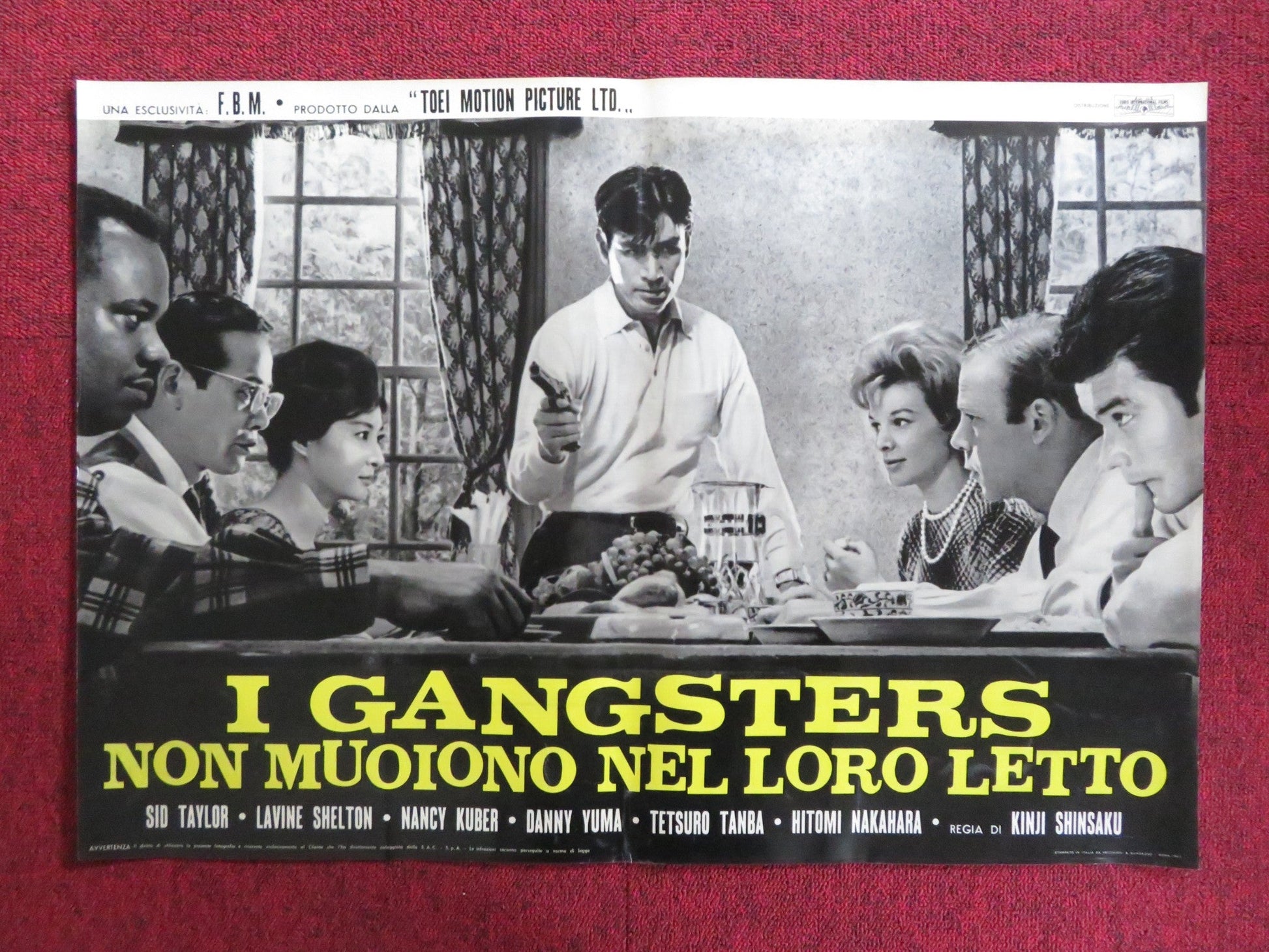 HAKUCHU NO BURAIKAN - I ITALIAN FOTOBUSTA POSTER SID TAYLOR LAVINE SHELTON 1961 Rendezvous Cinema Movie posters