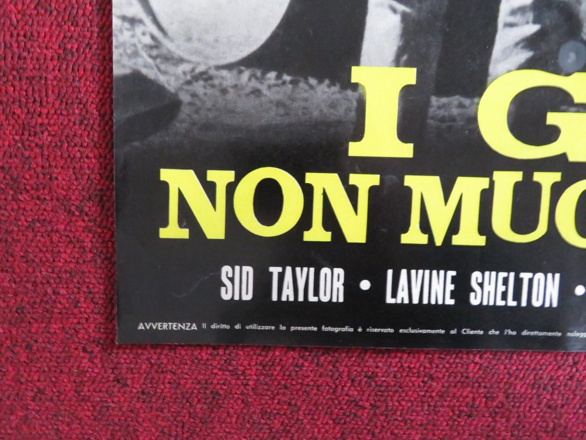 HAKUCHU NO BURAIKAN - J ITALIAN FOTOBUSTA POSTER SID TAYLOR LAVINE SHELTON 1961 Rendezvous Cinema Movie posters