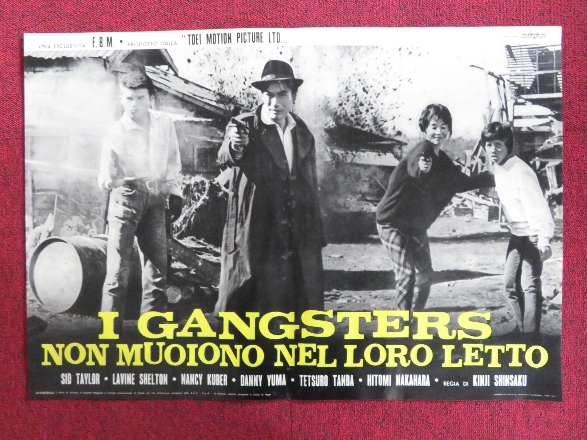 HAKUCHU NO BURAIKAN - J ITALIAN FOTOBUSTA POSTER SID TAYLOR LAVINE SHELTON 1961 Rendezvous Cinema Movie posters