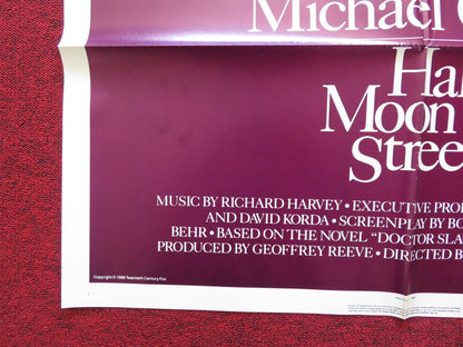 HALF MOON STREET FOLDED US ONE SHEET POSTER SIGOURNEY WEAVER MICHAEL CAINE 1986 Rendezvous Cinema Movie posters