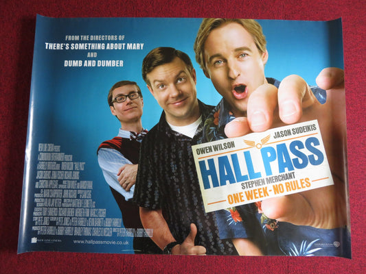 HALL PASS UK QUAD (30"x 40") ROLLED POSTER OWEN WILSON JASON SUDEIKIS 2011 Rendezvous Cinema Movie posters