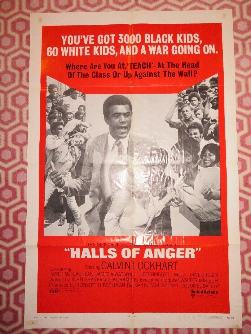 HALLS OF ANGER US ONE SHEET POSTER TONY CALVIN LOCKHART 1970 Movie posters