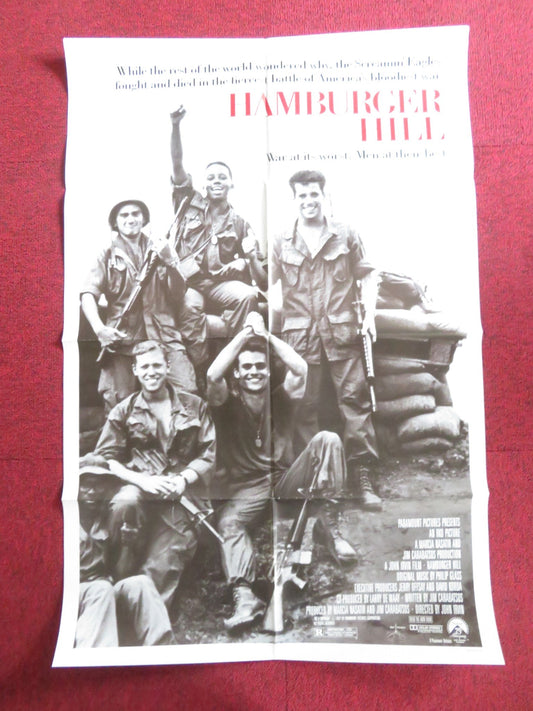 HAMBURGER HILL FOLDED US ONE SHEET POSTER DON CHEADLE ANTHONY BARRILE 1987 Rendezvous Cinema Movie posters