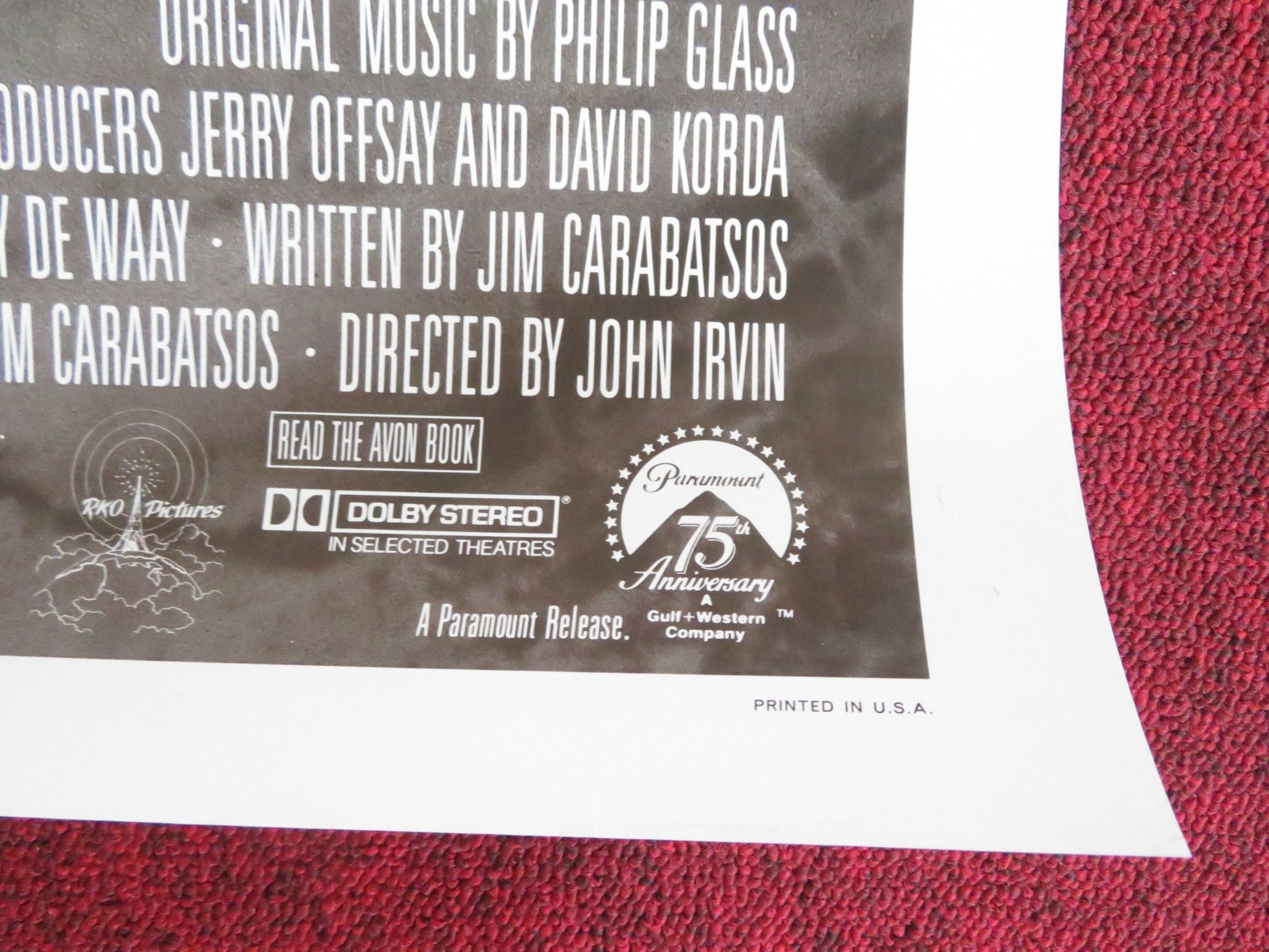 HAMBURGER HILL FOLDED US ONE SHEET POSTER DON CHEADLE ANTHONY BARRILE 1987 Rendezvous Cinema Movie posters