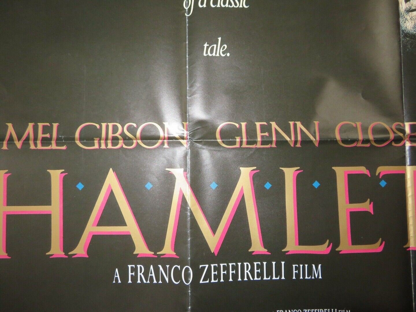 HAMLET QUAD (30" x 40") POSTER MEL GIBSON GLENN CLOSE 1990 Movie posters
