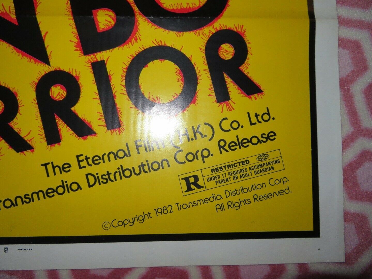 HAN BO WARRIOR KUNG FU US ONE SHEET ROLLED POSTERCHAN SING KURATA 1982 Movie posters