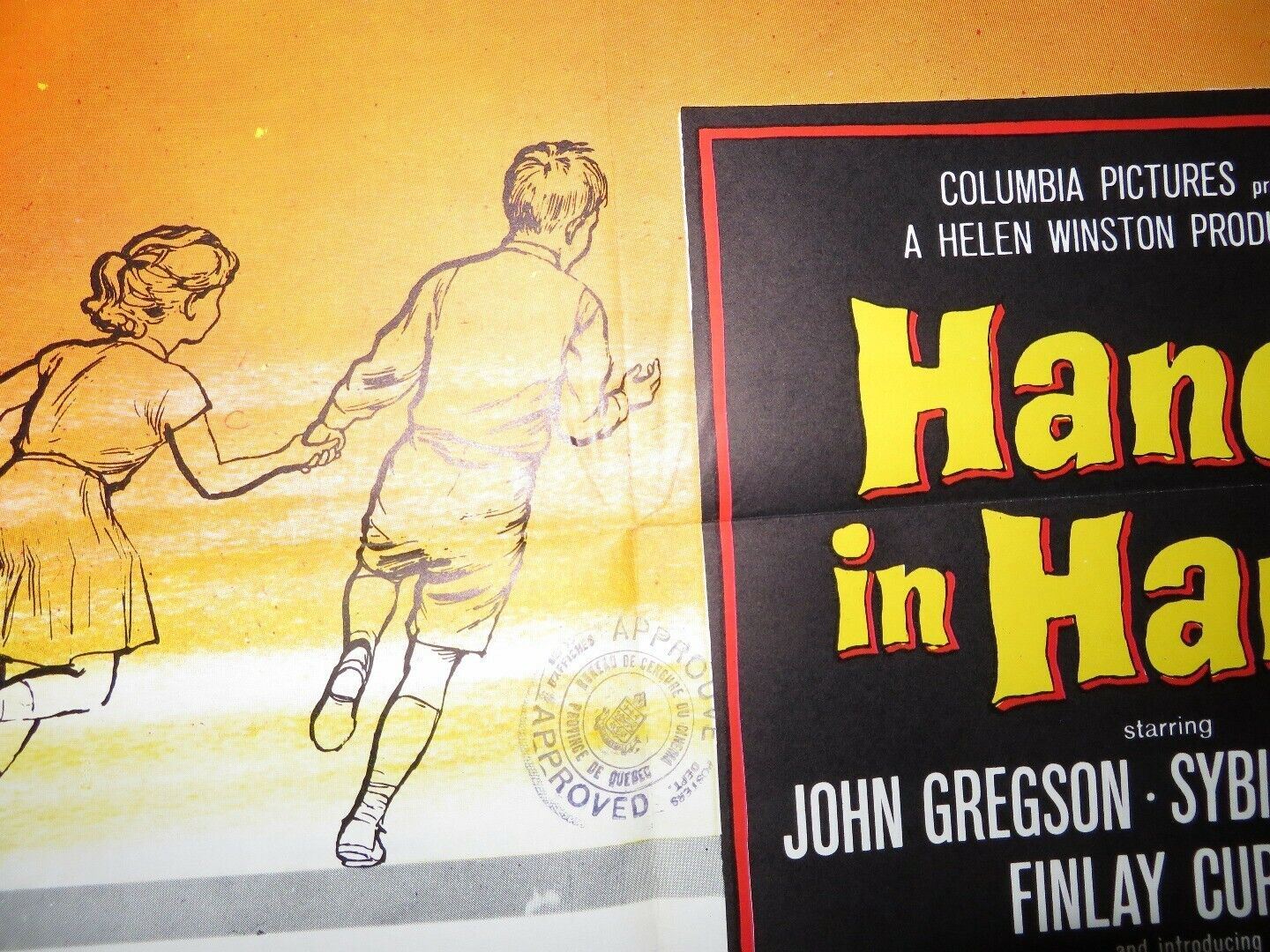 HAND IN HAND US ONE SHEET POSTER JOHN GREGSON SYBIL THORNDIKE 1961 Movie posters