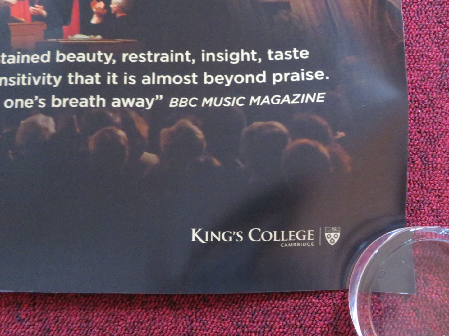 HANDEL'S MESSIAH CHOIR OF KINGS COLLEGE CAM... UK QUAD (30"x 40") ROLLED POSTER Rendezvous Cinema Movie posters