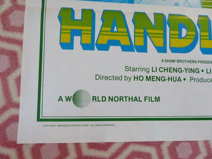 HANDLOCK / Shaolin Handlock US ONE SHEET ROLLED POSTER LI CHENG - YING 1980 Movie posters