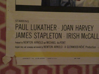 HANDS OF A STRANGER US ONE SHEET POSTER PAUL LUKATHER JOAN HARVEY 1962 Movie posters