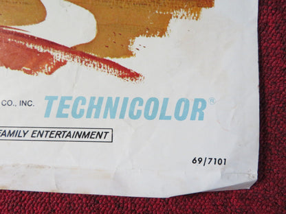 HANG YOUR HAT ON THE WIND FOLDED US ONE SHEET POSTER DISNEY RICK NATOLI 1969 Rendezvous Cinema Movie posters