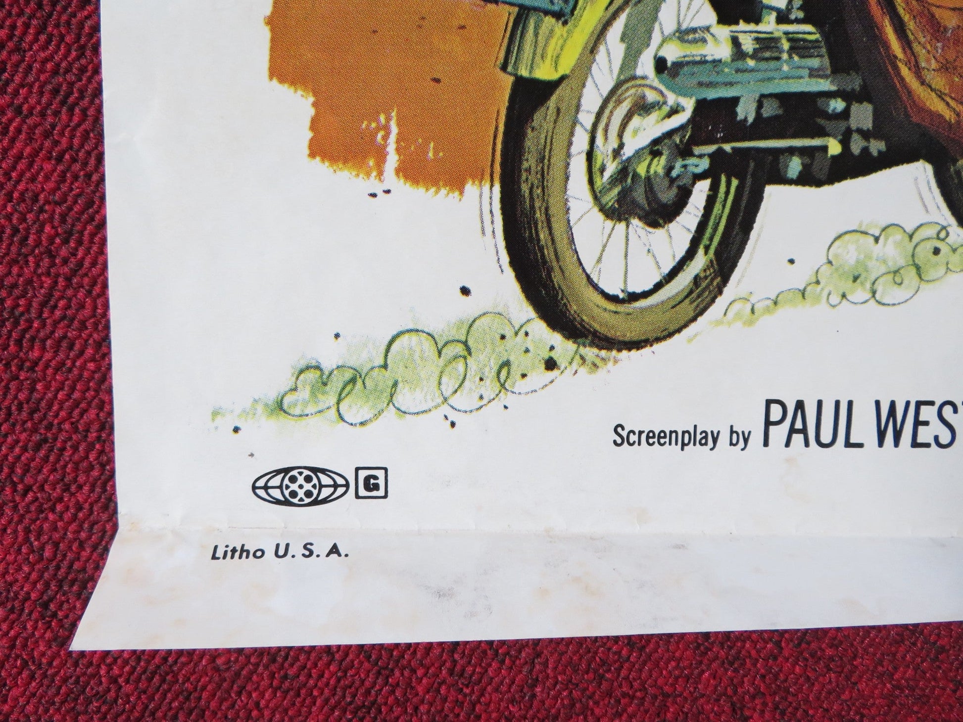 HANG YOUR HAT ON THE WIND FOLDED US ONE SHEET POSTER DISNEY RICK NATOLI 1969 Rendezvous Cinema Movie posters