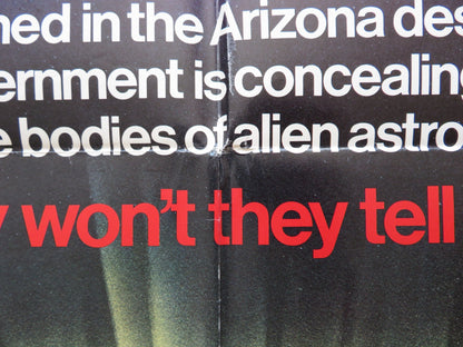 HANGAR 18 FOLDED US ONE SHEET POSTER DARREN MCGAVIN ROBERT VAUGHN 1980 Rendezvous Cinema Movie posters