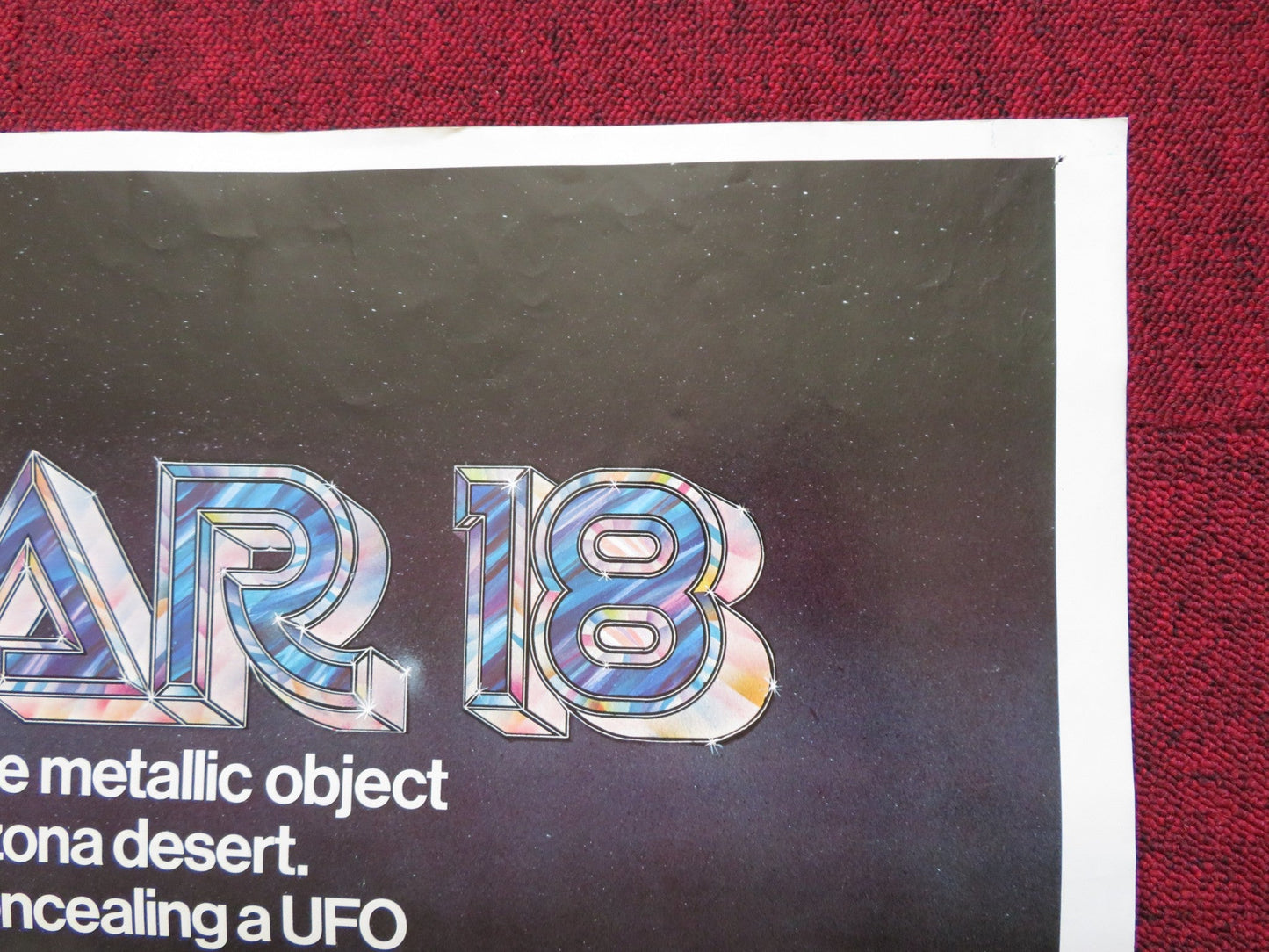 HANGAR 18 FOLDED US ONE SHEET POSTER DARREN MCGAVIN ROBERT VAUGHN 1980 Rendezvous Cinema Movie posters