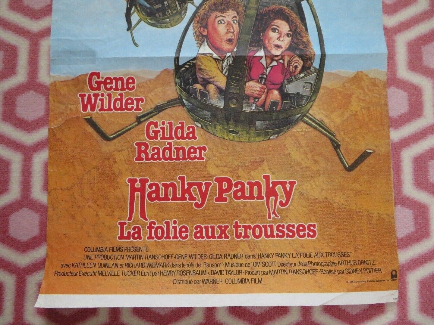 HANKY PANKY BELGIUM (21"x 14.5") POSTER GENE WILDER GILDA RADNER 1982 Movie posters