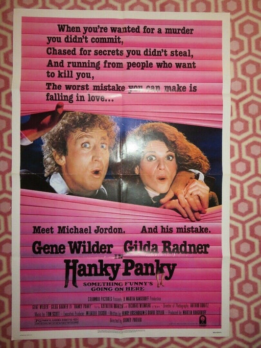 HANKY PANKY FOLDED US ONE SHEET POSTER GILDA RADNER GENE WILDER 1982 - Rendezvous Cinema