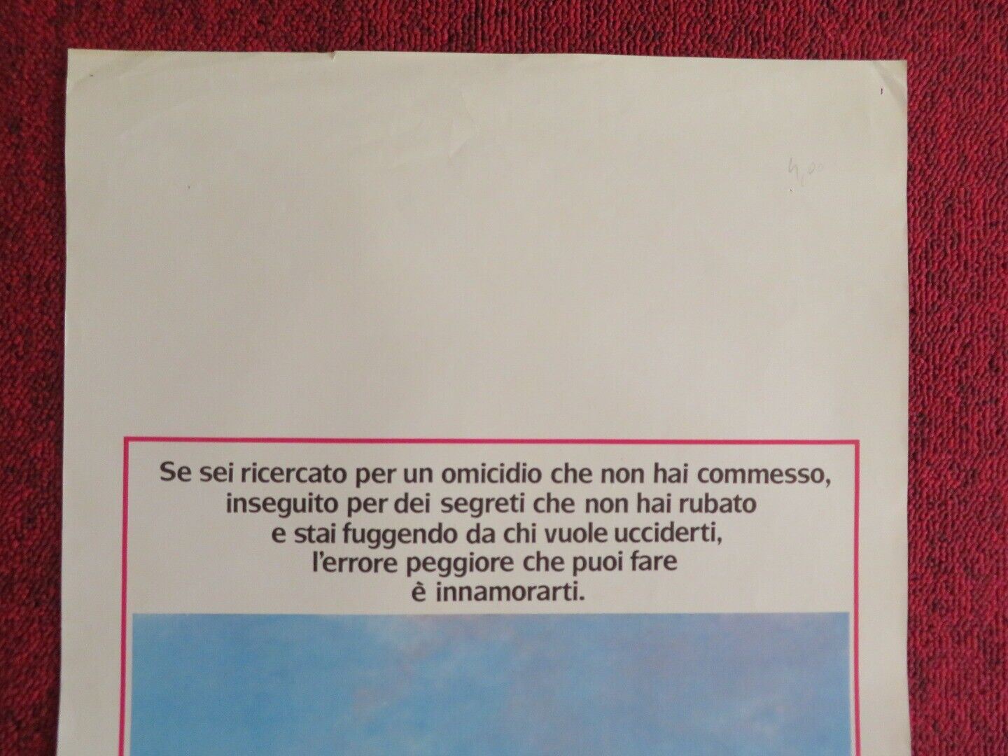 HANKY PANKY ITALIAN LOCANDINA(27.5"x13") POSTER GENE WILDER GILDA RADNER 1982 Movie posters