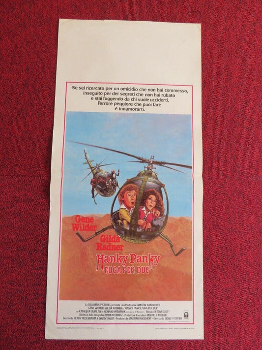 HANKY PANKY ITALIAN LOCANDINA(27.5"x13") POSTER GENE WILDER GILDA RADNER 1982 Movie posters