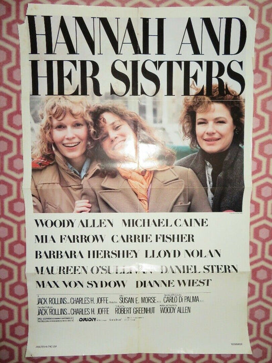 HANNAH AND HER SISTERS US ONE SHEET POSTER WOOD ALLEN MICHAEL CAINE Movie posters