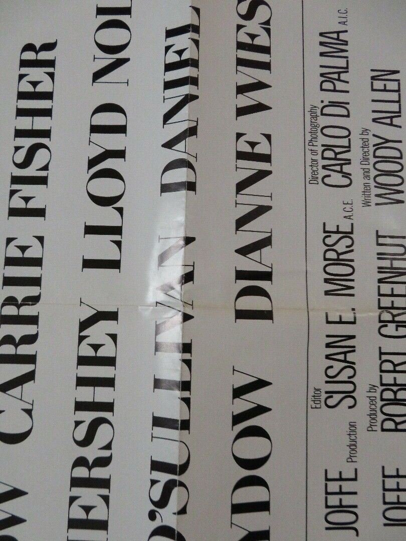 HANNAH AND HER SISTERS US ONE SHEET POSTER WOOD ALLEN MICHAEL CAINE Movie posters