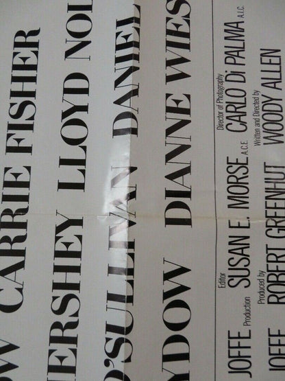 HANNAH AND HER SISTERS US ONE SHEET POSTER WOOD ALLEN MICHAEL CAINE Movie posters