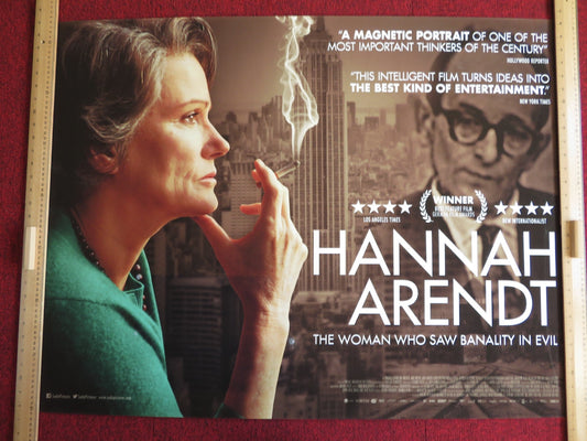 HANNAH ARENDT UK QUAD (30"x 40") ROLLED POSTER BARBARA SUKOWA JANET MCTEER 2012 Rendezvous Cinema Movie posters