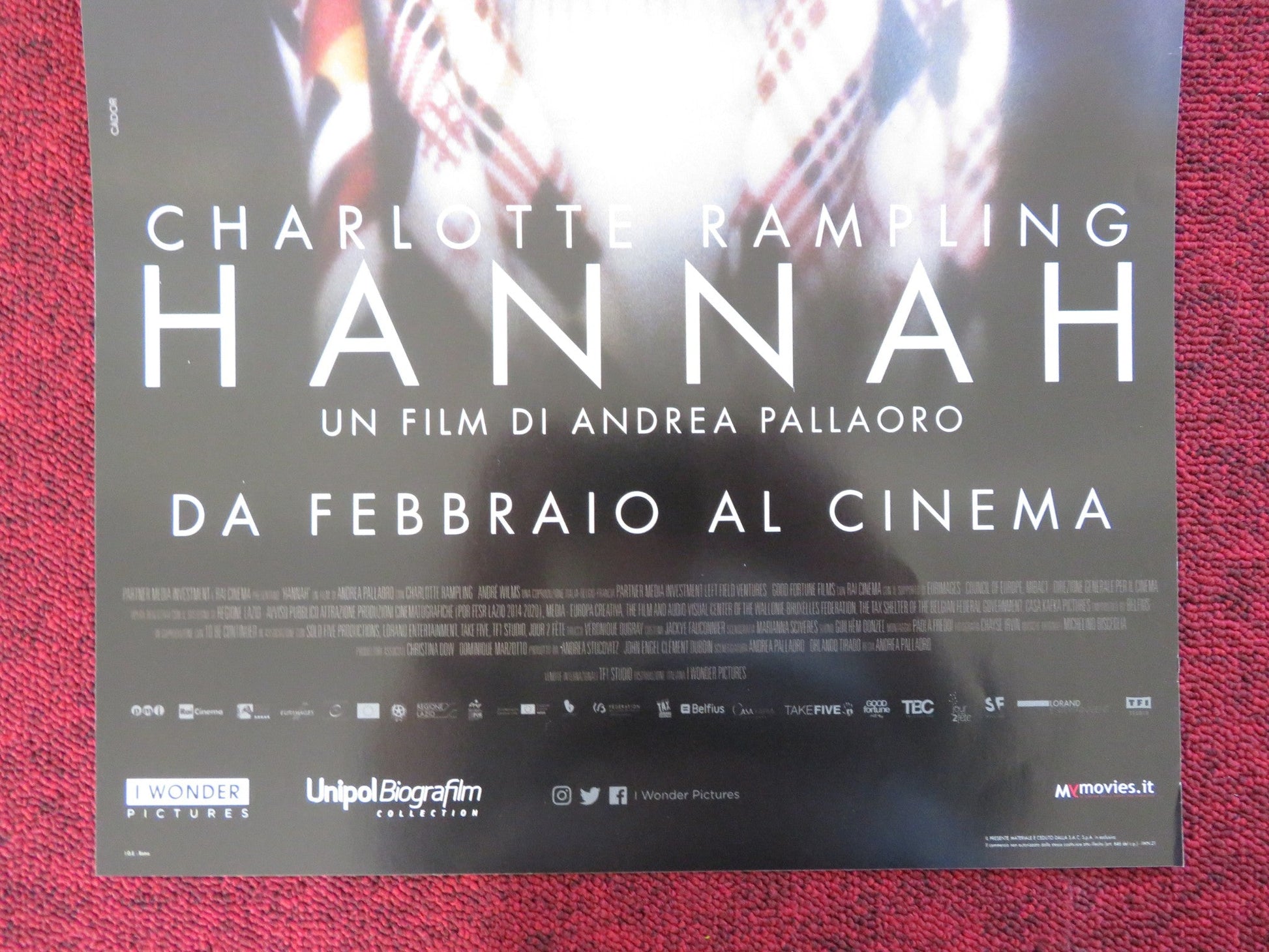 HANNAH ITALIAN LOCANDINA POSTER CHARLOTTE RAMPLING ANDREW WILMS 2017 Rendezvous Cinema Movie posters