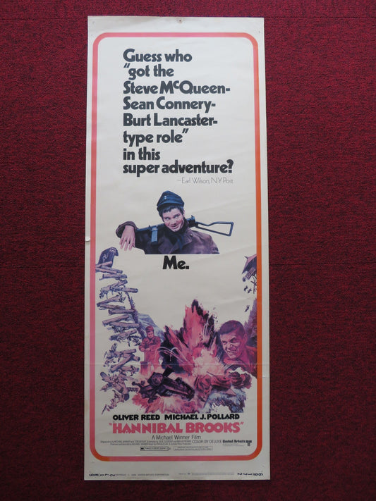 HANNIBAL BROOKS US INSERT (14"x 36") POSTER OILVER REED MICHEAL J.POLLARD 1969 Rendezvous Cinema Movie posters