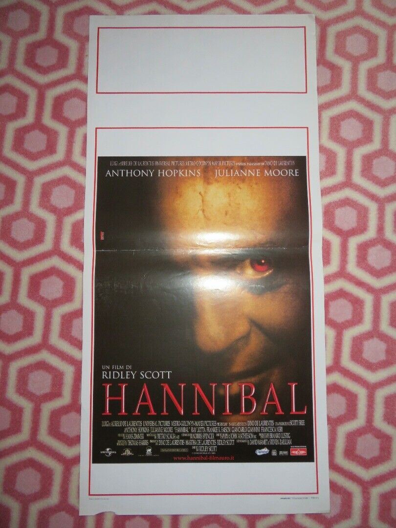HANNIBAL ITALIAN LOCANDINA (27.5"x13") POSTER RIDLEY SCOTT 2001 Movie posters