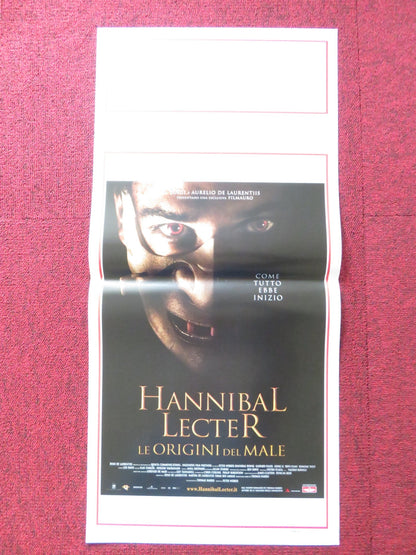 HANNIBAL LECTER / HANNIBAL RISING ITALIAN LOCANDINA POSTER THOMAS HARRIS 2007 Rendezvous Cinema Movie posters
