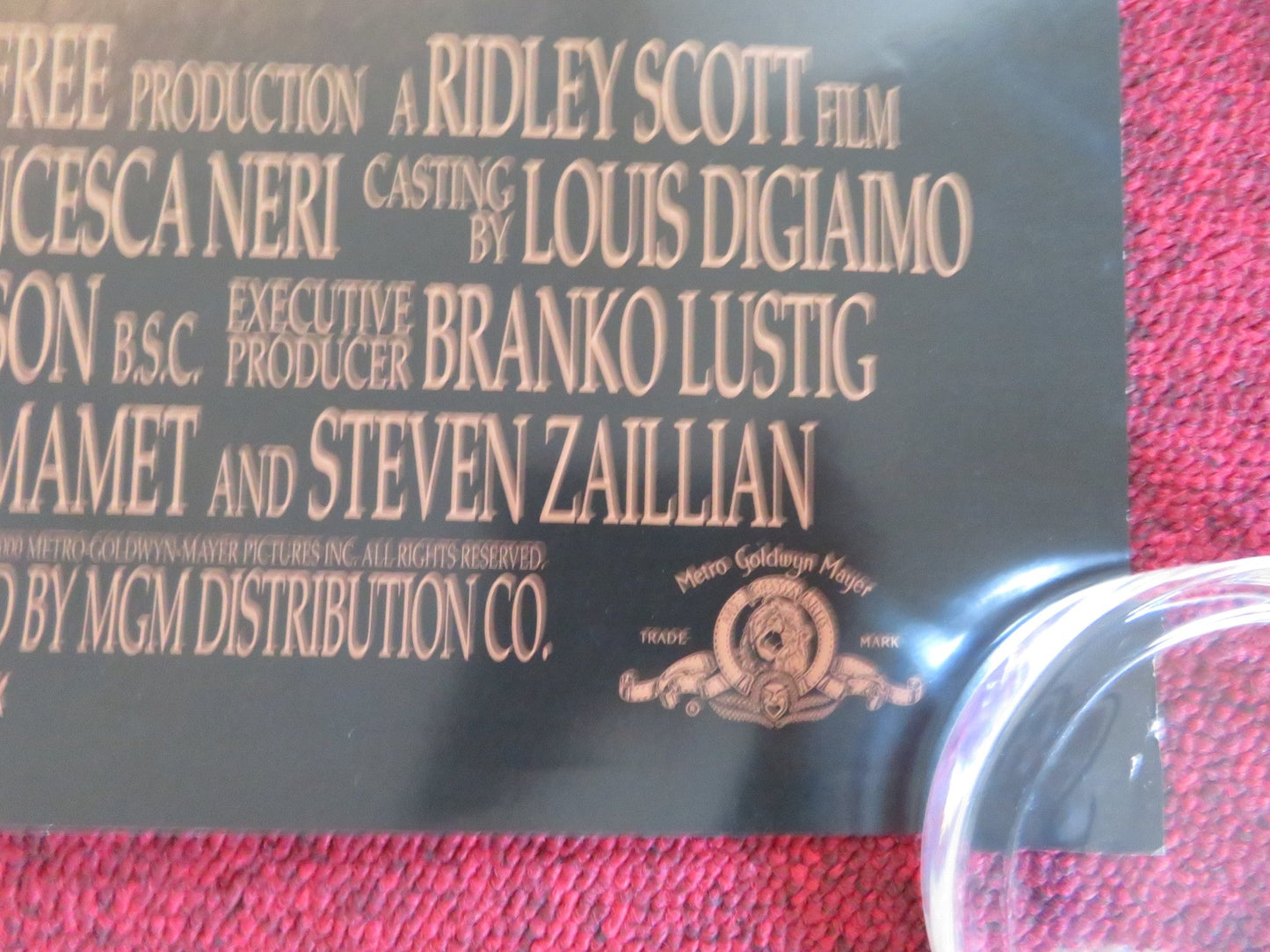 HANNIBAL US ONE SHEET ROLLED POSTER ANTHONY HOPKINS JULIANNE MOORE 2001 Rendezvous Cinema Movie posters