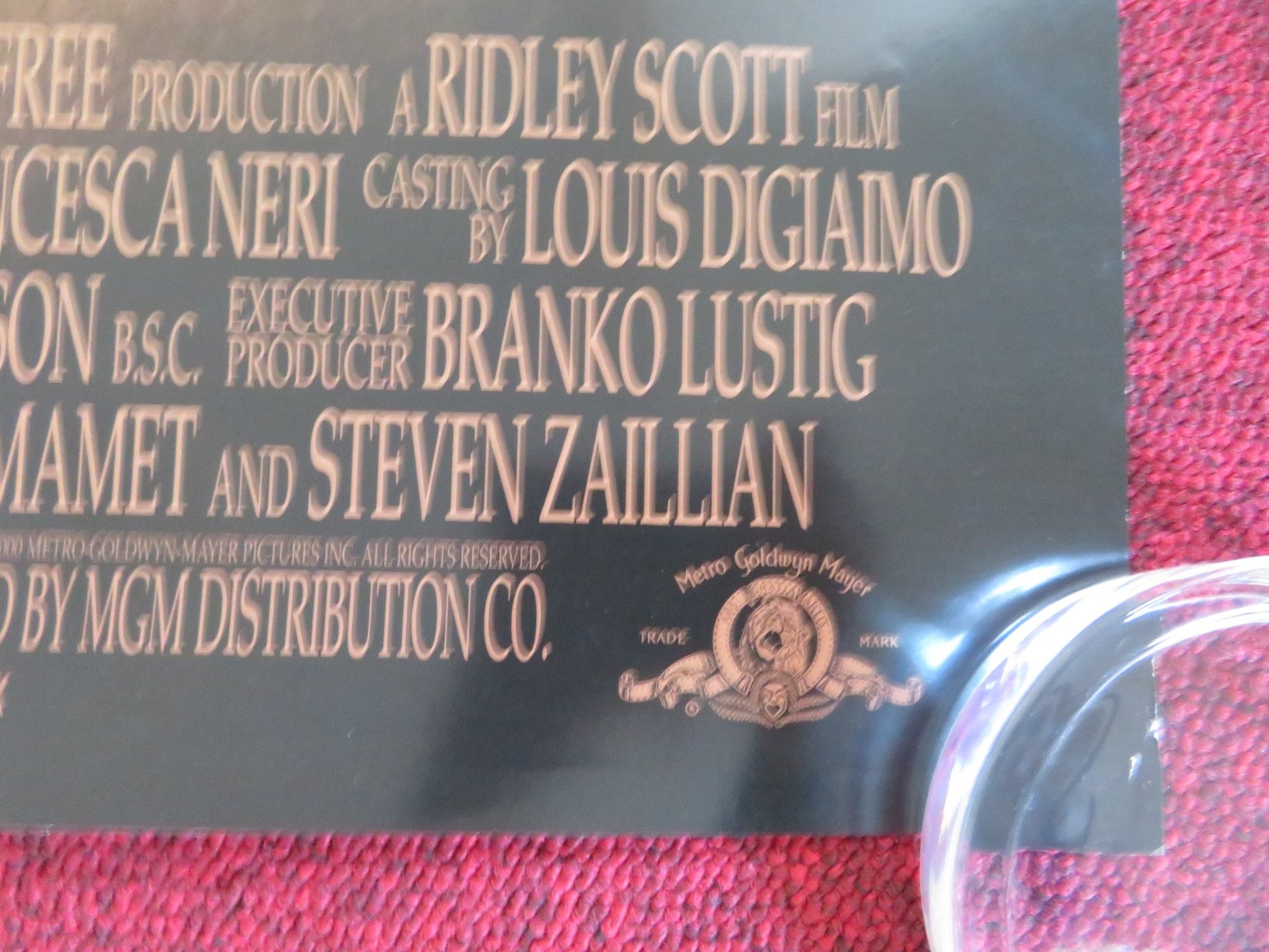 HANNIBAL US ONE SHEET ROLLED POSTER ANTHONY HOPKINS JULIANNE MOORE 2001 Rendezvous Cinema Movie posters