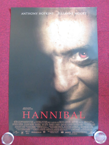 HANNIBAL US ONE SHEET ROLLED POSTER ANTHONY HOPKINS JULIANNE MOORE 2001 Rendezvous Cinema Movie posters