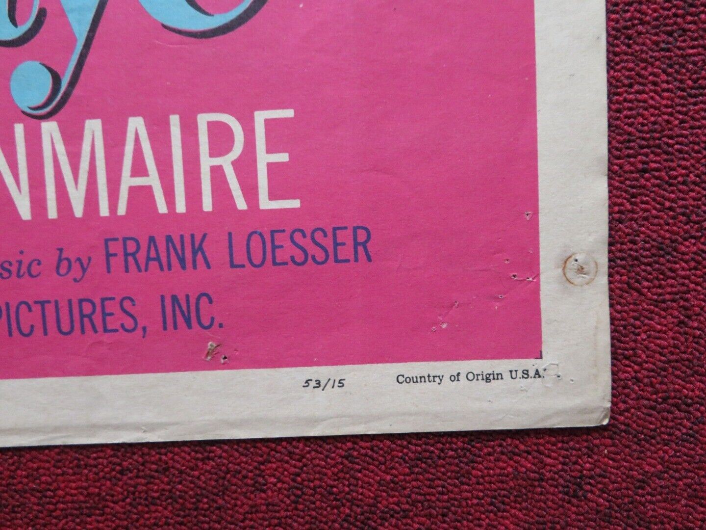 HANS CHRISTIAN ANDERSEN FOLDED US ONE SHEET POSTER DANNY KAYE FARLEY GRANGER '53 - Rendezvous Cinema