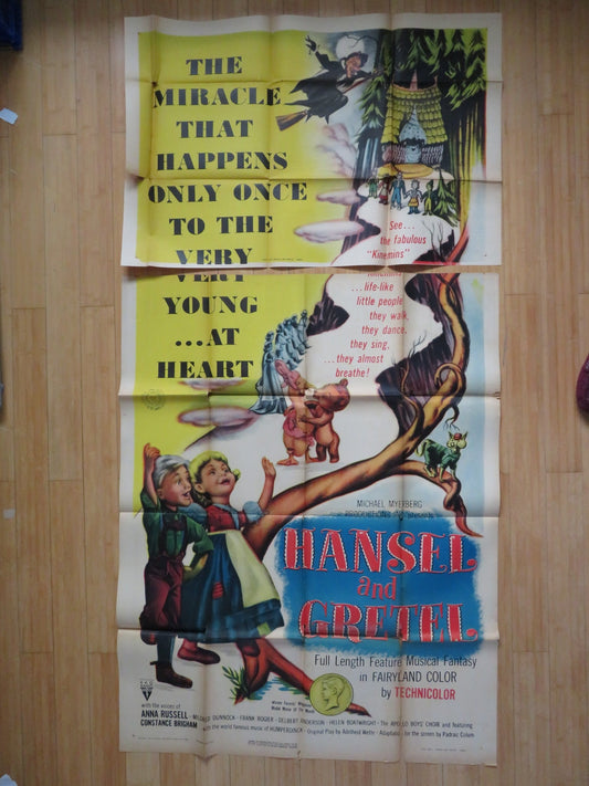 HANSEL AND GRETEL US 3 SHEET POSTER ANNA RUSSELL MILDRED DUNNOCK 1954 Rendezvous Cinema Movie posters