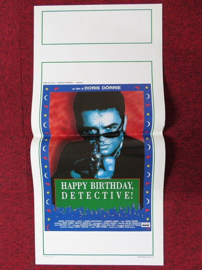 HAPPY BIRTHDAY DETECTIVE ITALIAN LOCANDINA (27.5"x13") POSTER DORIS DORRIE 1992 Movie posters