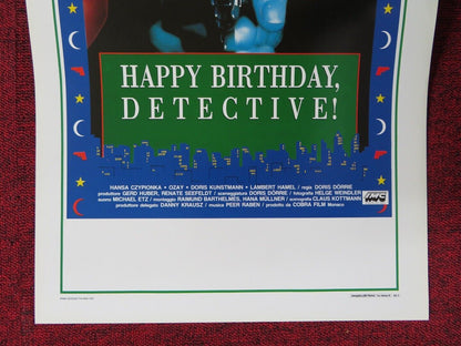 HAPPY BIRTHDAY DETECTIVE ITALIAN LOCANDINA (27.5"x13") POSTER DORIS DORRIE 1992 Movie posters