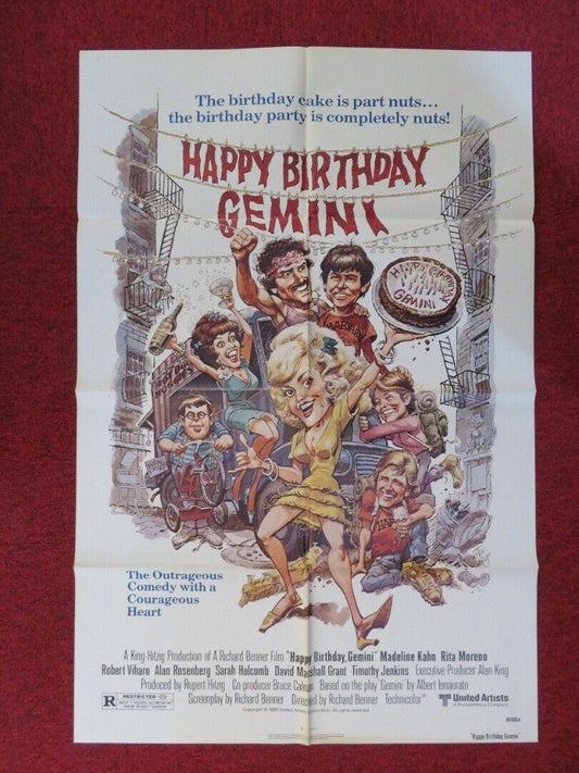 HAPPY BIRTHDAY GEMINI FOLDED US ONE SHEET POSTER MADELINE KHAN RITA MORENO 1980 Movie posters