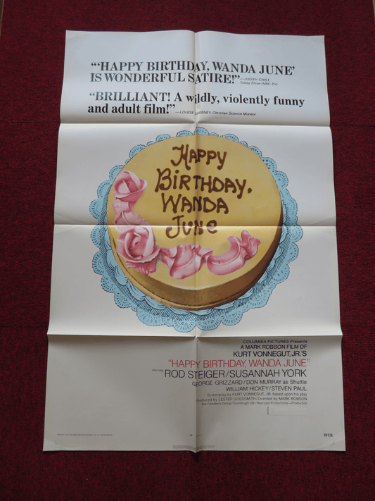 HAPPY BIRTHDAY WANDA JUNE FOLDED US ONE SHEET POSTER ROD STEIGER S.YORK 1971 Rendezvous Cinema Movie posters