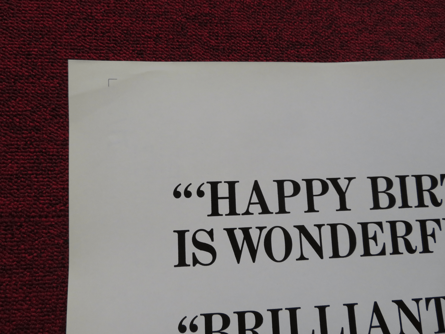 HAPPY BIRTHDAY WANDA JUNE FOLDED US ONE SHEET POSTER ROD STEIGER S.YORK 1971 Rendezvous Cinema Movie posters