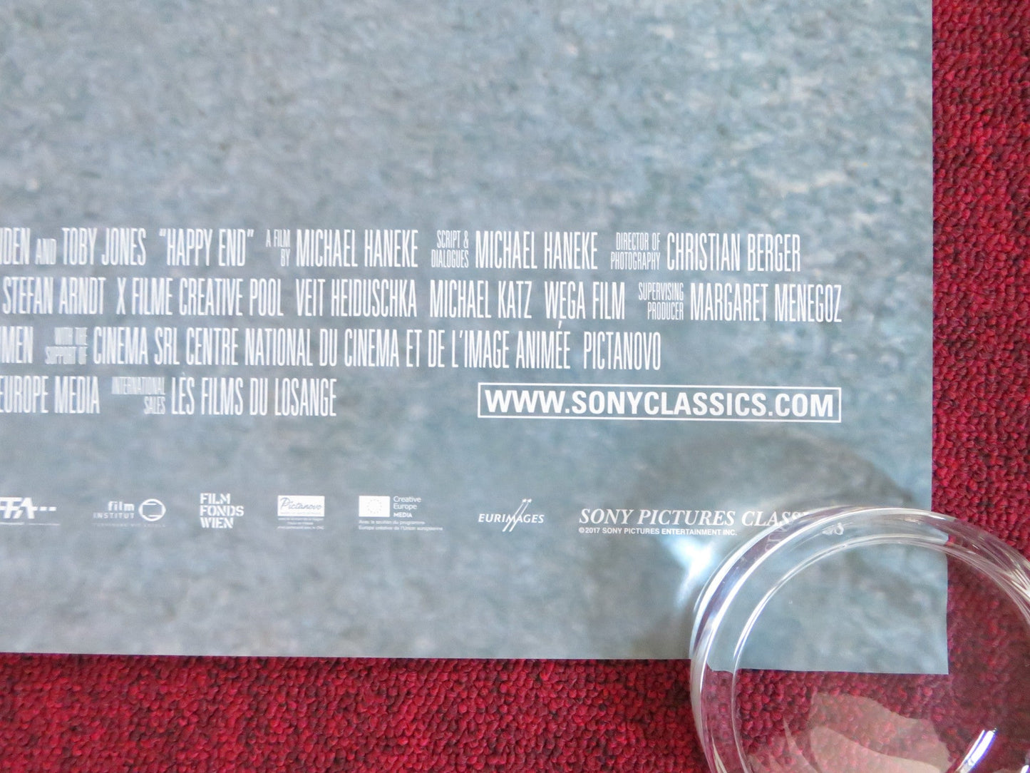 HAPPY END - b US ONE SHEET ROLLED POSTER ISABELLE HUPPERT J. L. TRINTIGNANT 2017 Rendezvous Cinema Movie posters