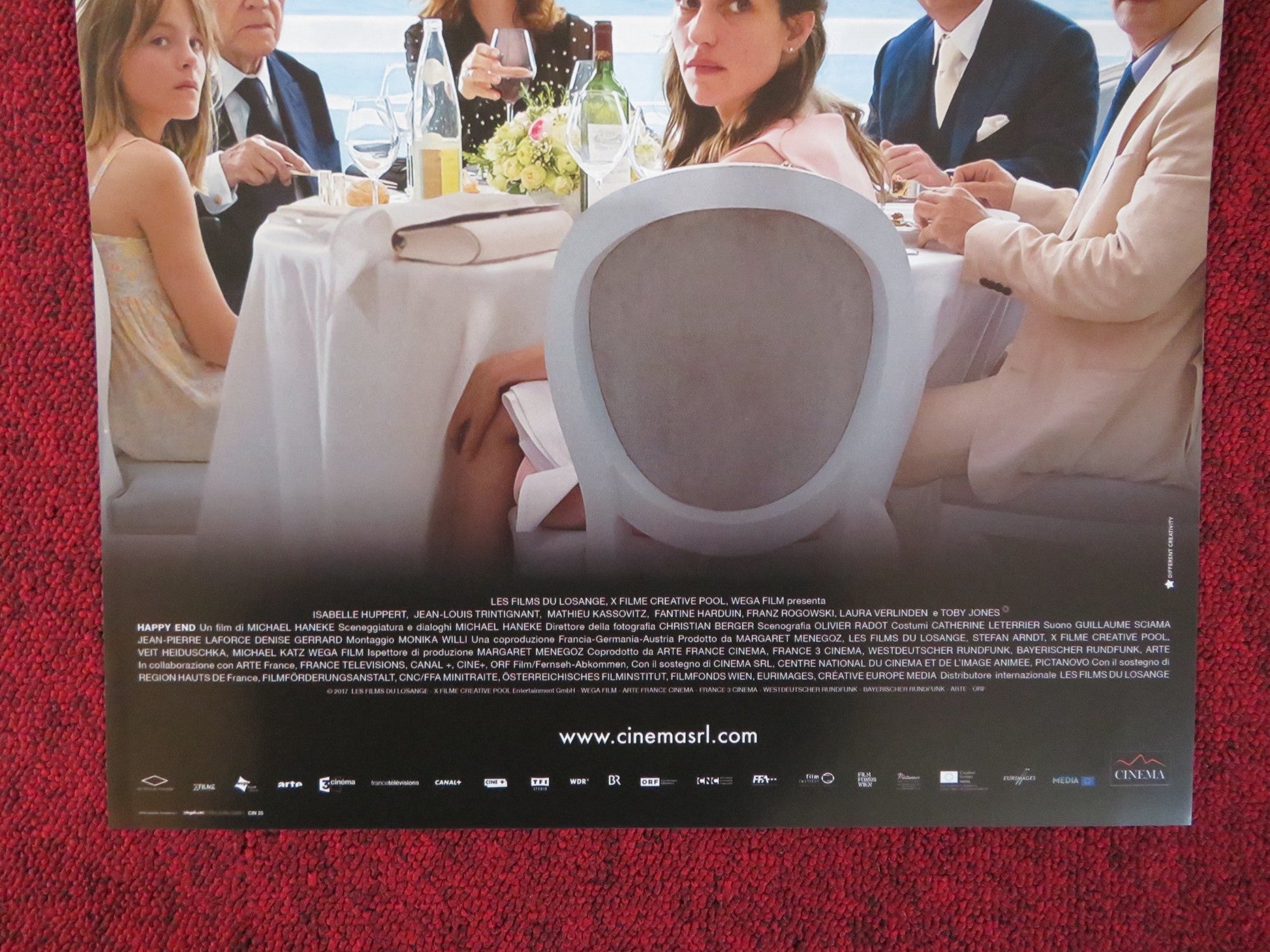 HAPPY END ITALIAN LOCANDINA POSTER TOBY JONES ISABELLE HUPPERT 2017 Rendezvous Cinema Movie posters