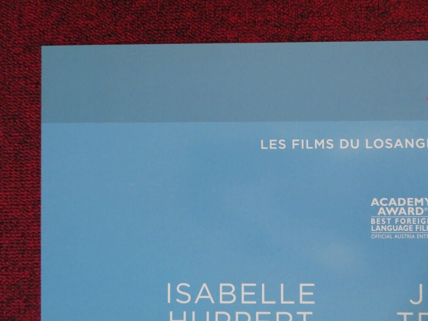 HAPPY END US ONE SHEET ROLLED POSTER ISABELLE HUPPERT JEAN LOUIS TRINTIGNANT '17 Movie posters